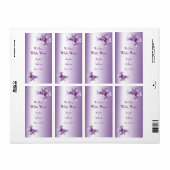 Floral Lilac Blume Hochzeitweiliges Weinetikett (Vorne)