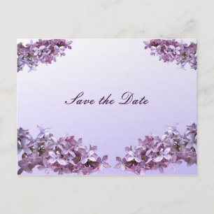 Floral Lilac-Blume Save the Date Ankündigungspostkarte