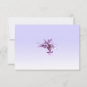 Floral Lilac Blume UAWG Wedding RSVP Karte (Rückseite)