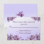 Floral Lilac Blume UAWG Wedding RSVP Karte (Vorne/Hinten)