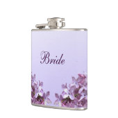 Floral Lilac Blume Wedding Bride Flachmann (Links)