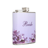 Floral Lilac Blume Wedding Bride Flachmann (Rechts)
