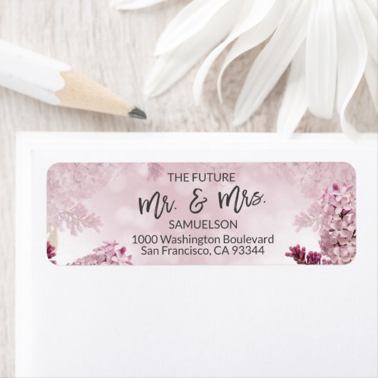 Floral Lilac Future Mr. & Mrs. Wedding Rede (Insitu)