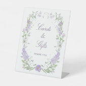 Floral Lilac Lavender Frame Cards & Geschenke Sockelschild (Vorderseite)