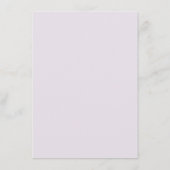 Floral Lilac Lavender Frame Menü Menükarte (Rückseite)