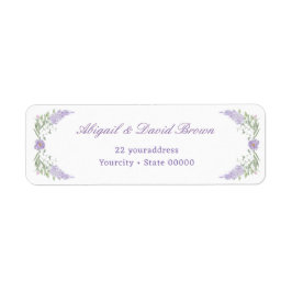Floral Lilac Lavender Frame Return Address