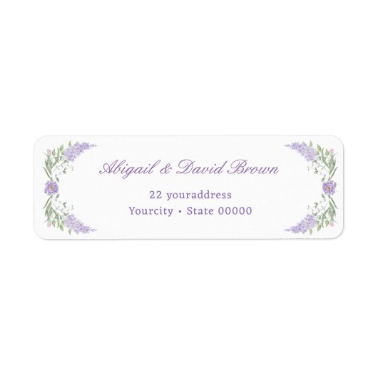 Floral Lilac Lavender Frame Return Address (Vorne)