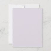 Floral Lilac Lavender Frame Wedding Save The Date (Rückseite)