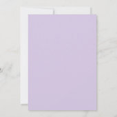 Floral Lilac Lavender Vellum Overlay Foto Hochzeit Einladung (Rückseite)