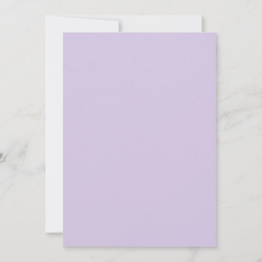 Floral Lilac Lavender Vellum Overlay Foto Hochzeit Einladung (Rückseite)