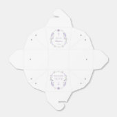 Floral Lilac Lavender Wreath Baptism Take Out Geschenkschachtel (Ungefaltet)