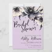 Floral Lilac Lila Brautparty Party Einladung (Vorderseite)