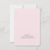 Floral Lilac und Rose Note Card mit Umschlag Dankeskarte (Rückseite)