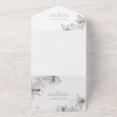 Floral Lilies All In One Einladung (Außenbereich)