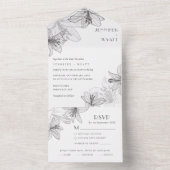 Floral Lilies All In One Einladung (Innen Boden)