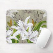 Floral Lilies Mouse Pad Mousepad (Mit Mouse)