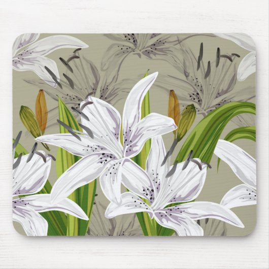Floral Lilies Mouse Pad Mousepad (Vorne)