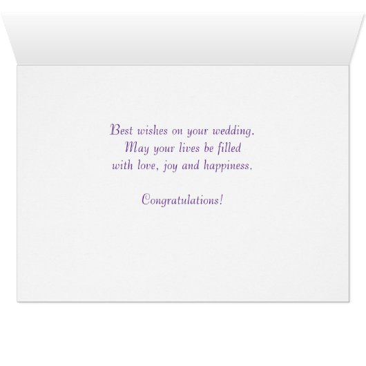 Floral Lilies Wedding Glückwunschkarte (Innenansicht Horizontal (Unten))