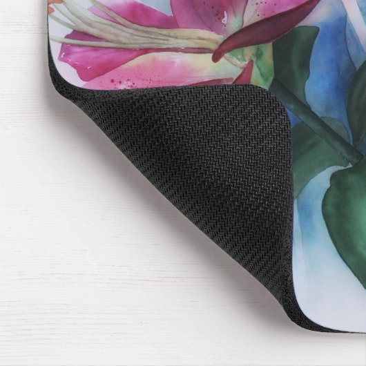 Floral Lily Artistic Mousepad (Ecke)