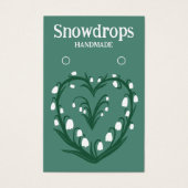 Floral Lily Earring Necklace Juwelier Display Card (Vorderseite)