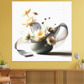 Floral Linework Composition Leinwanddruck (Insitu (Wohnzimmer))