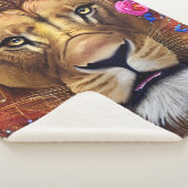 Floral Lion Head Sherpadecke (3/4)