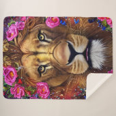 Floral Lion Head Sherpadecke (Vorderseite (Horizontal))