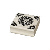 Floral Lion Silhouette Gummistempel (Stempel)