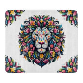 Floral Lion Silhouette Schneidebrett (Vorderseite)
