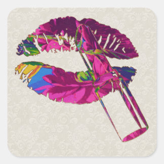Floral Lippen Motif Sticker