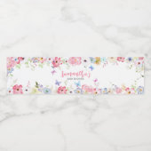 Floral Little Butterfly Baby Dusche Wasserflaschenetikett (Einzelnes Label)