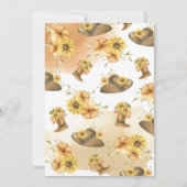 Floral Little Cowboy Western Rodeo Kinderdusche Einladung (Rückseite)