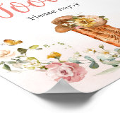 Floral Little Cowgirl Babydusche Nahrung Poster (Ecke)