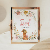 Floral Little Cowgirl Babydusche Nahrung Poster