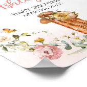 Floral Little Cowgirl Babydusche Willkommen Poster (Ecke)