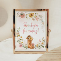 Floral Little Cowgirl Danke, dass du gekommen bist