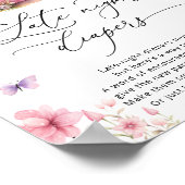 Floral Little Fairy Garden Spate Night Diapers Gam Poster (Ecke)