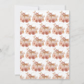 Floral Little Pumpkin Baby Dusche Einladung (Rückseite)