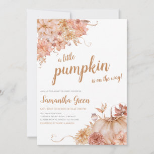 Floral Little Pumpkin Baby Dusche Einladung