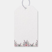 Floral Little Pumpkin Baby Dusche Gefallen Geschenkanhänger (Rückseite)