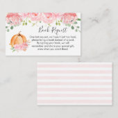 Floral Little Pumpkin Book Request Enclosure Card Begleitkarte (Vorne/Hinten)