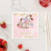 Floral Little Pumpkin Girl Babydusche Serviette (Beispiel)