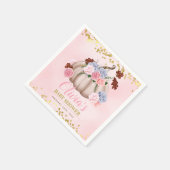 Floral Little Pumpkin Girl Babydusche Serviette (Ecke)