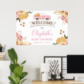 Floral Little PUMPKIN MIRL Baby Dusche Empfang Poster (Heimbüro)