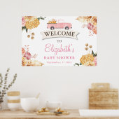Floral Little PUMPKIN MIRL Baby Dusche Empfang Poster (Küche)
