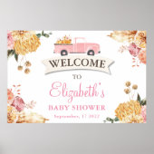 Floral Little PUMPKIN MIRL Baby Dusche Empfang Poster (Vorne)