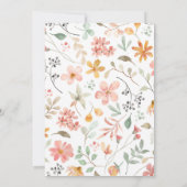 Floral Little Sunshine Einladung zum 1. Geburtstag (Rückseite)