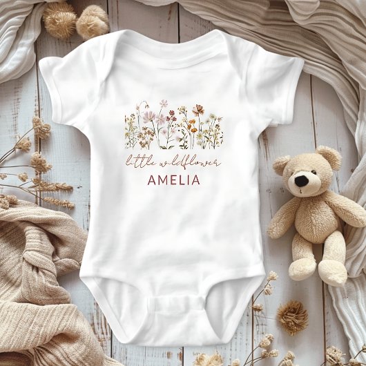 Floral Little Wildblume Baby Baby Strampler