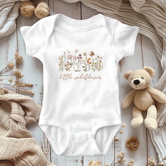 Floral Little Wildblume Baby Baby Strampler