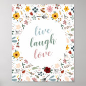 Floral Live Laugh Liebe Poster (Vorne)